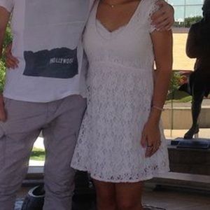 Hollister white lace dress